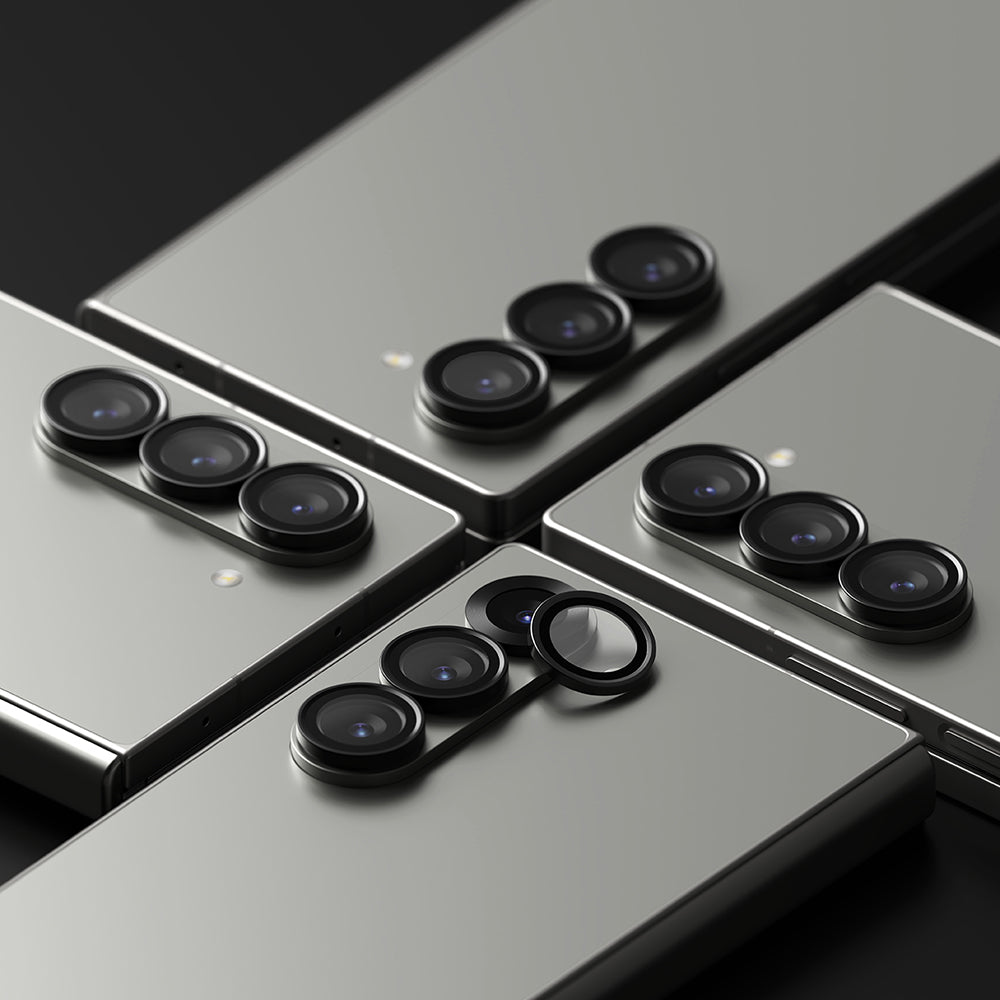 Skyddsfilm för bakre kameran Ringke för Samsung Galaxy Z Fold6 F956, Härdat glas, Set med 2 stycken, Svart
