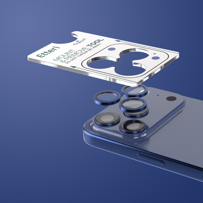 Etteri bakkameraskyddsfilm för Apple iPhone 17 Pro Max / 17 Pro, härdat glas, blå