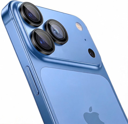 Skyddande kameralinsfilm Tech-Protect CamRing Fit+ för Apple iPhone 18 Pro / 18 Pro Max, härdat glas, svart