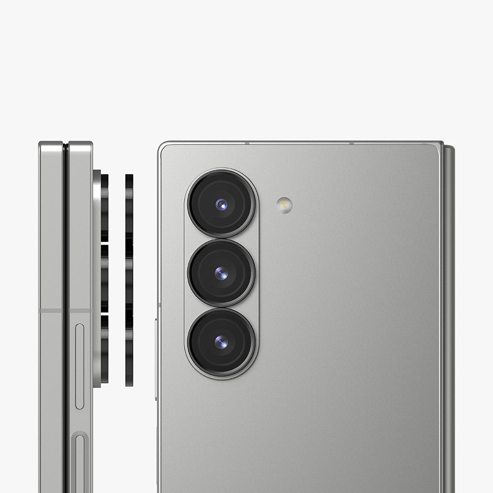 Skyddsfilm för bakre kameran Ringke för Samsung Galaxy Z Fold6 F956, Härdat glas, Set med 2 stycken, Svart