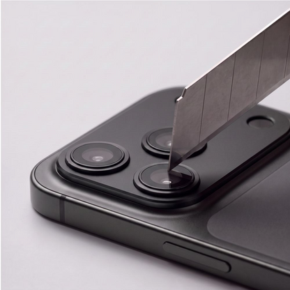 Skyddsplast för bakre kamera Tech-Protect CamFull Fit+ för Apple iPhone 18 Pro Max, härdat glas, svart