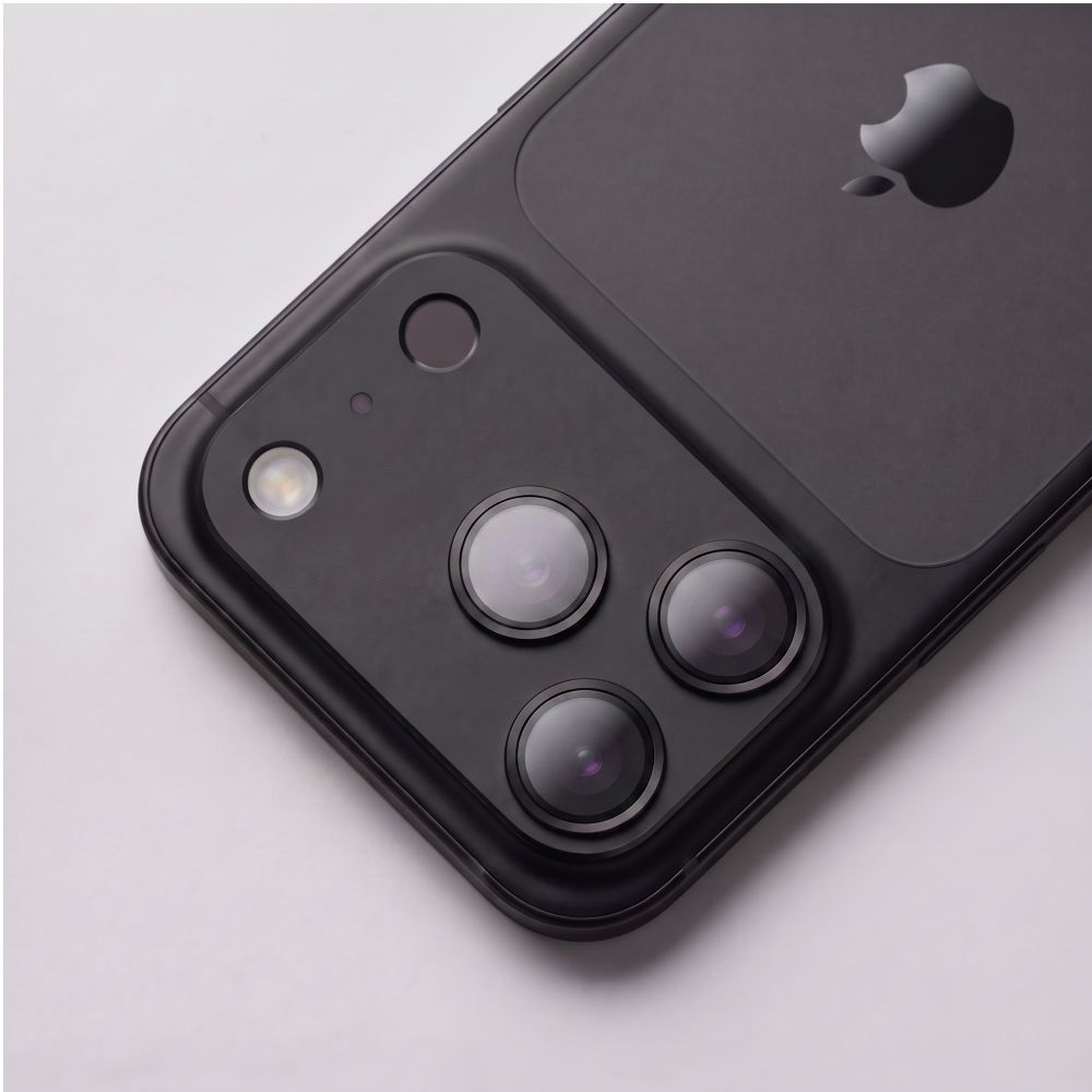 Skyddsplast för bakre kamera Tech-Protect CamFull Fit+ för Apple iPhone 18 Pro Max, härdat glas, svart