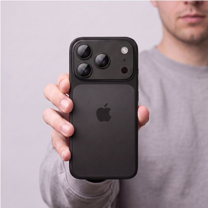 Skyddsplast för bakre kamera Tech-Protect CamFull Fit+ för Apple iPhone 18 Pro Max, härdat glas, svart