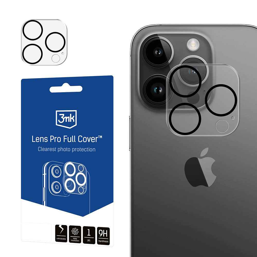 Skyddsfodral för bakre kamera 3MK Pro Full Cover för Apple iPhone 13 Pro, härdat glas, transparent