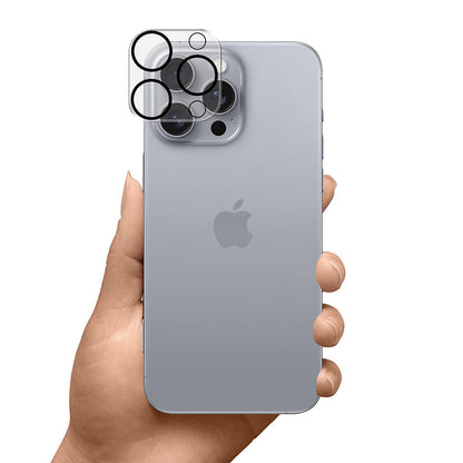 Bakre kameraskydd 3MK Pro Full Cover för Apple iPhone 16 Pro Max / 16 Pro, Härdat glas, Svart