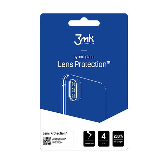Skyddsfilm för bakre kamera 3MK Protection för Fairphone 6, härdat glas, set om 4 stycken, transparent