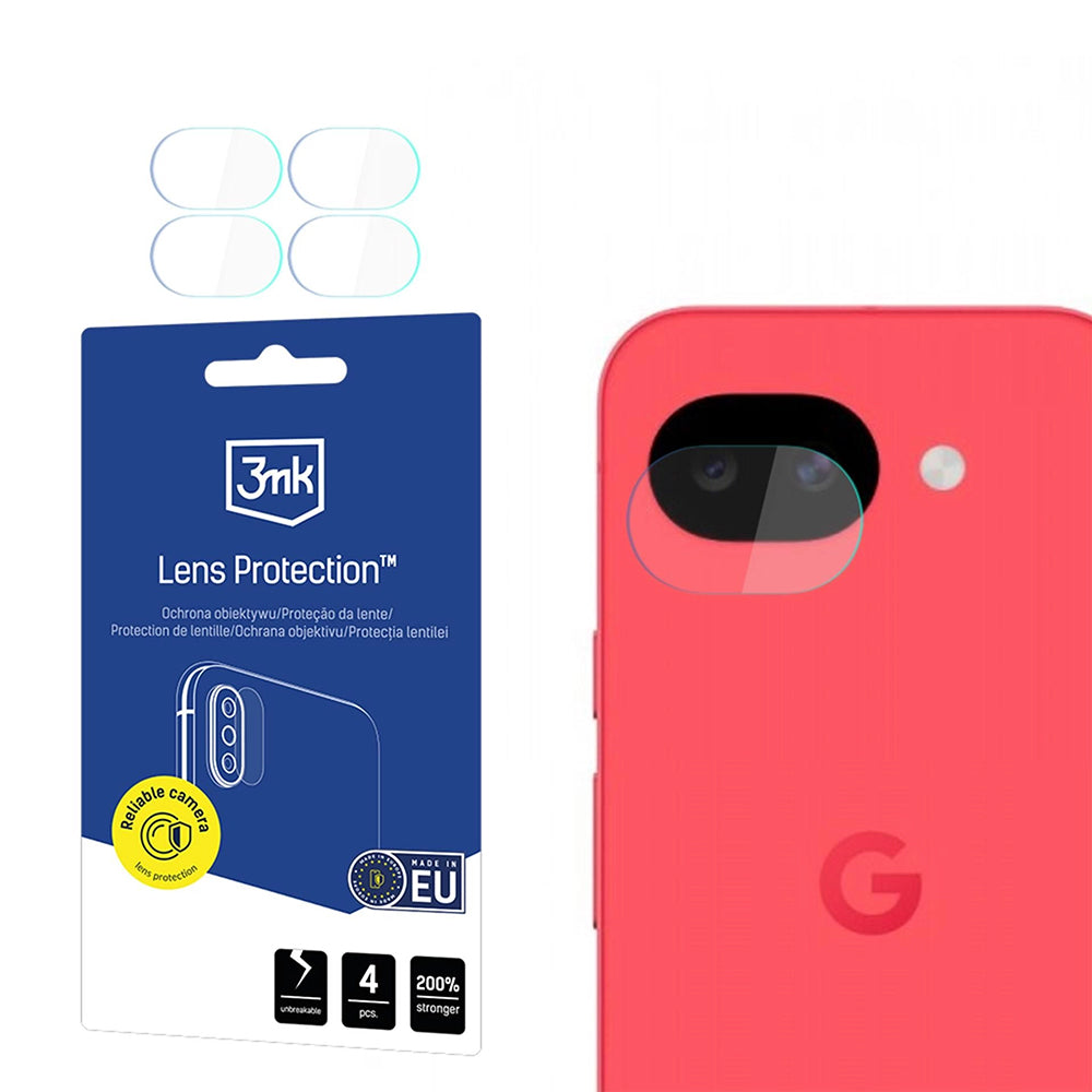 Skyddsfilm för bakre kamera 3MK Protection för Google Pixel 10a, Flexibelt Glas, Set om 4 stycken, Transparent