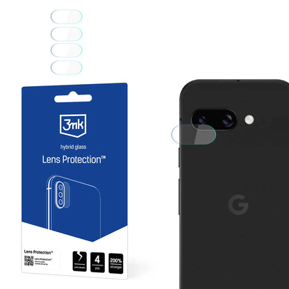 Skyddsfilm för bakre kamera 3MK Protection för Google Pixel 9a, Flexibelt glas, Set med 4 stycken, Transparent