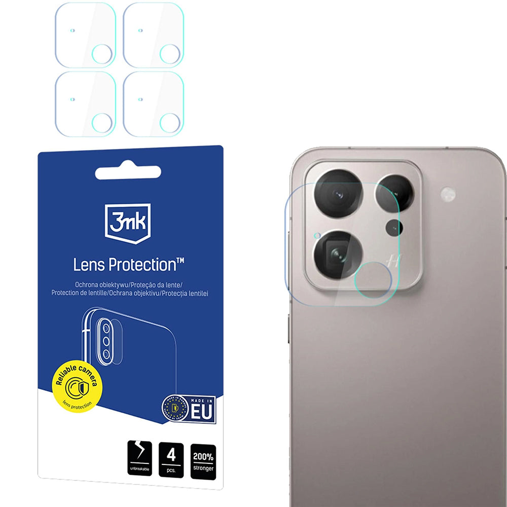 Skyddsfilm för bakre kameran 3MK Protection för Oppo Find X9, Härdat glas, Set om 4 stycken, Transparent