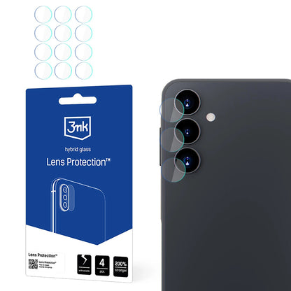 Skyddsfilm för bakre kamera 3MK Protection för Samsung Galaxy A16 5G A166 / A16 4G A165, Flexibelt glas, Set om 4 stycken, Transparent