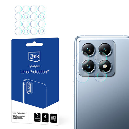 Skyddsfilm för bakre kamera 3MK Protection för Xiaomi 14T Pro / 14T, Flexibelt glas, Set om 4 stycken, Transparent