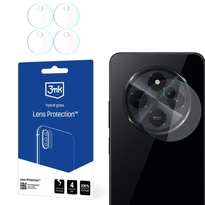 Skyddsfilm för bakre kamera 3MK Protection för Xiaomi Poco C75 / Redmi 14C, Flexibelt glas, Set med 4 stycken, Transparent