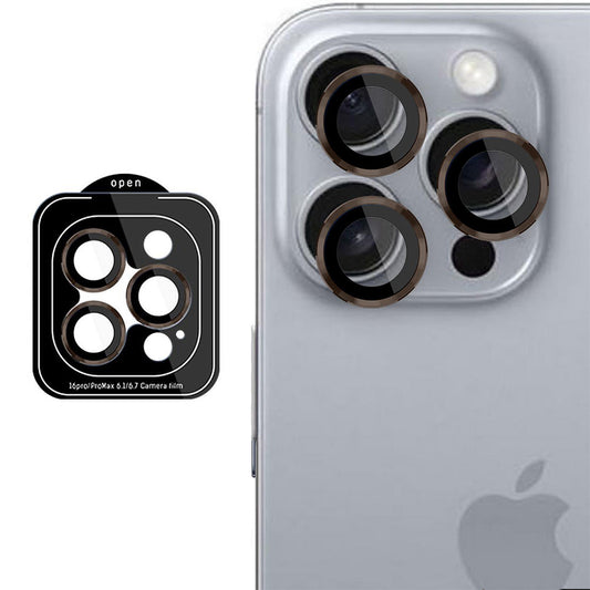Skyddsfilm för bakre kamera 3MK Protection Pro för Apple iPhone 16 Pro Max / 16 Pro, härdat glas, brun