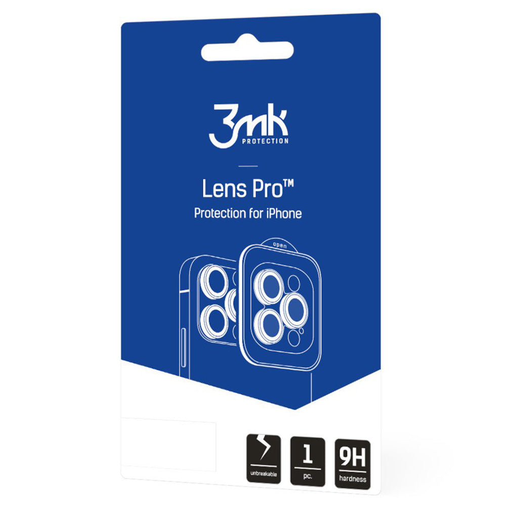 Skyddsfilm för bakre kamera 3MK Protection Pro för Apple iPhone 17 Pro Max / 17 Pro, Härdat glas, Flerfärgad