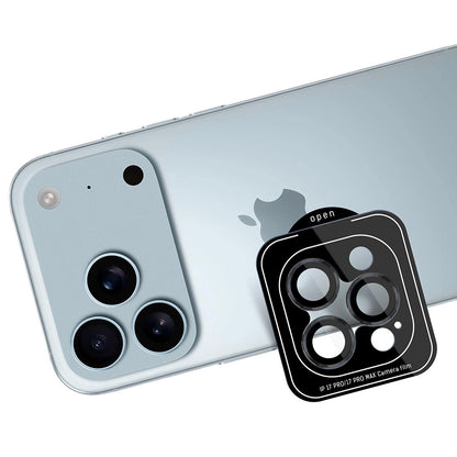Skyddsfilm för bakre kamera 3MK Protection Pro för Apple iPhone 17 Pro Max / 17 Pro, Härdat glas, Svart