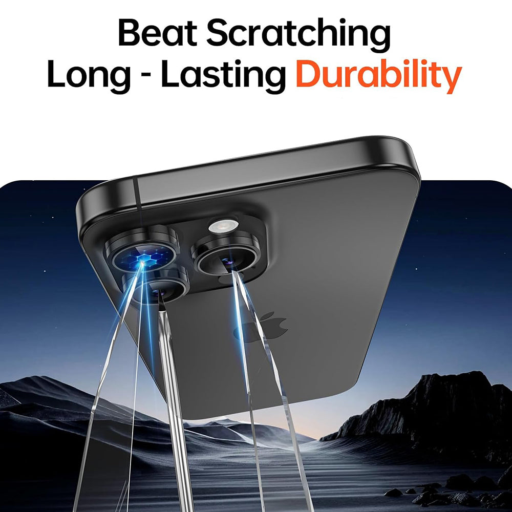 Skyddsfilm för bakre kamera 3MK Protection Pro för Apple iPhone 17 Pro Max / 17 Pro, Härdat glas, Svart