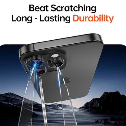 Skyddsfilm för bakre kamera 3MK Protection Pro för Apple iPhone 17 Pro Max / 17 Pro, Härdat glas, Svart