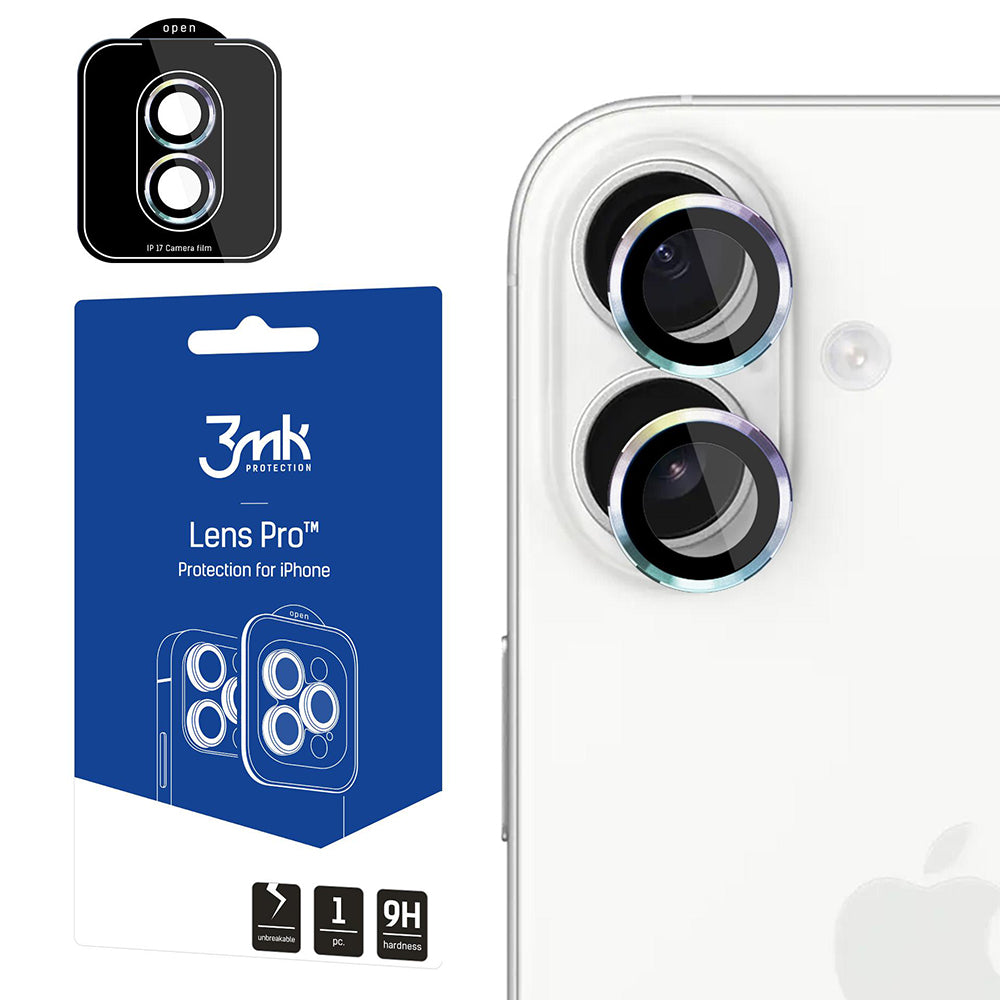 Skyddsfilm Bakre Kamera 3MK Protection Pro för Apple iPhone 17, Härdat Glas, Flerfärgad