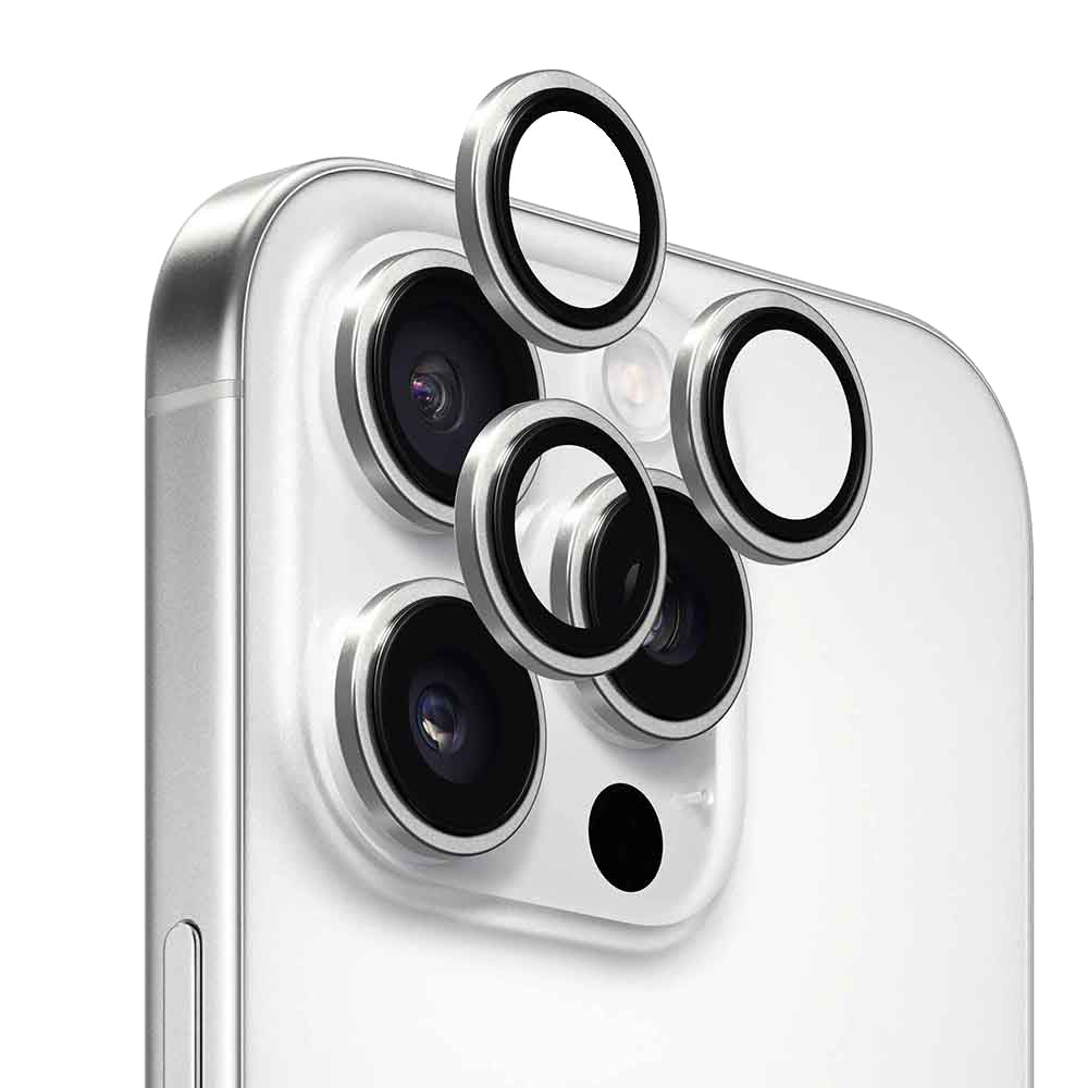 Skyddsplast för bakre kamera Anank AR för Apple iPhone 16 Pro Max / 16 Pro, härdat glas, silver