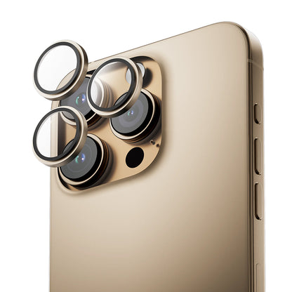 Anank AR bakkameraskyddsfilm för Apple iPhone 16 Pro Max / 16 Pro, härdat glas, guld