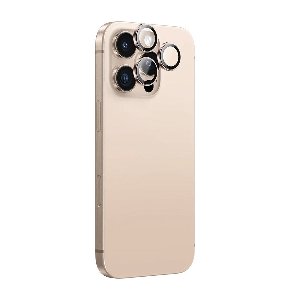Anank AR bakkameraskyddsfilm för Apple iPhone 16 Pro Max / 16 Pro, härdat glas, guld