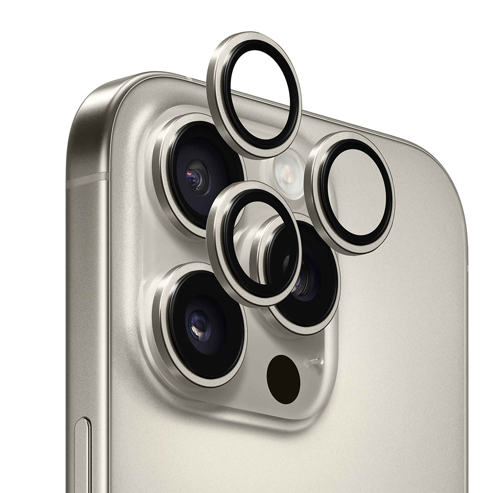 Skyddsplast för bakre kamera Anank AR för Apple iPhone 16 Pro Max / 16 Pro, härdat glas, metallgrå