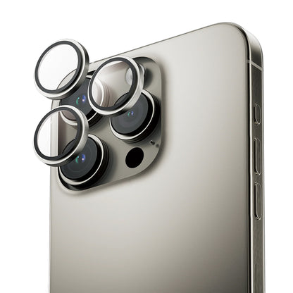 Skyddsplast för bakre kamera Anank AR för Apple iPhone 16 Pro Max / 16 Pro, härdat glas, metallgrå