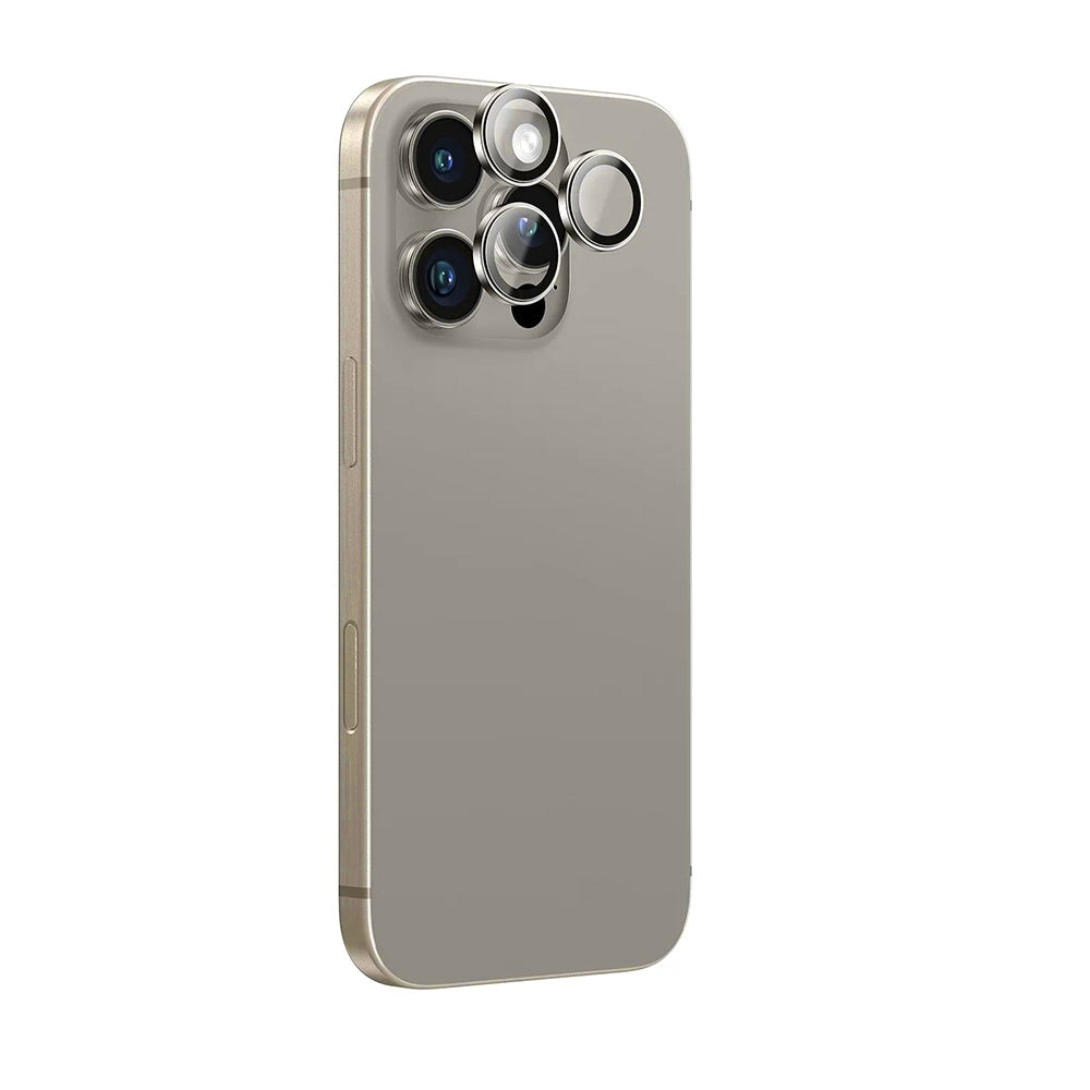 Skyddsplast för bakre kamera Anank AR för Apple iPhone 16 Pro Max / 16 Pro, härdat glas, metallgrå