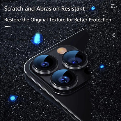 Blueo 99 Anti-Reflekterande HD Bakre Kameraskyddsfilm för Apple iPhone 16 Pro Max / 16 Pro, Härdat Glas, Metallgrå