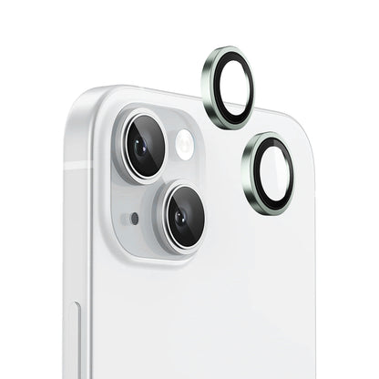 Skyddsfilm för bakre kamera Blueo Metal Frame för Apple iPhone 15 Plus / 15, härdat glas, grön