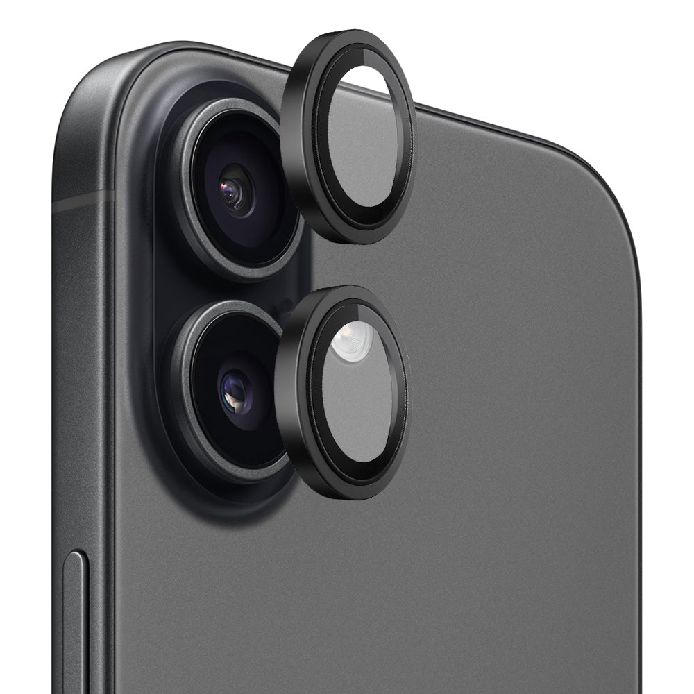 Skyddsfilm för bakre kameran Blueo Metal Frame för Apple iPhone 17, Härdat glas, Svart