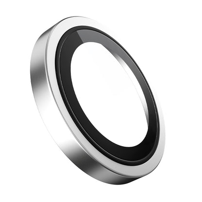 Blueo skyddsfilm för bakre kamera med metallram för Apple iPhone 18 Pro / 18 Pro Max, härdat glas, silverfärgad
