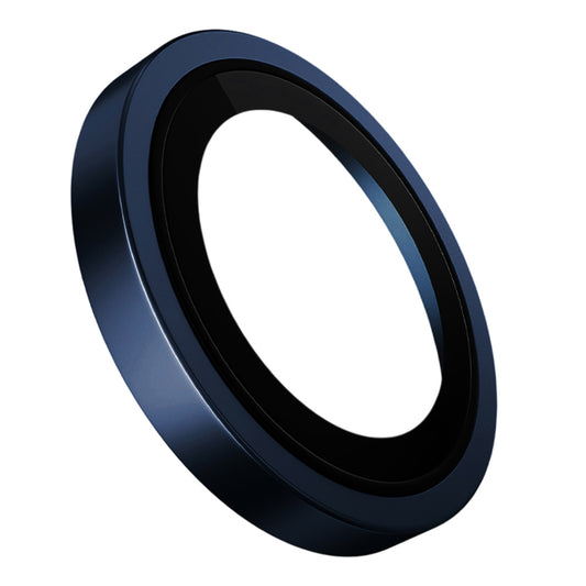 Blueo skyddsfilm för bakre kamera med metallram för Apple iPhone Duo, härdat glas, blå
