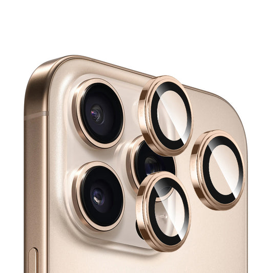 Skyddsfilm för bakre kamera Blueo Sapphire Crystal för Apple iPhone 14 Pro Max / 14 Pro, härdat glas, guldig