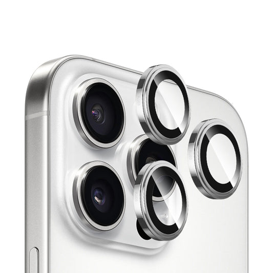 Blueo Sapphire Crystal bakre kameraskydd för Apple iPhone 16 Pro Max / 16 Pro, härdat glas, silver