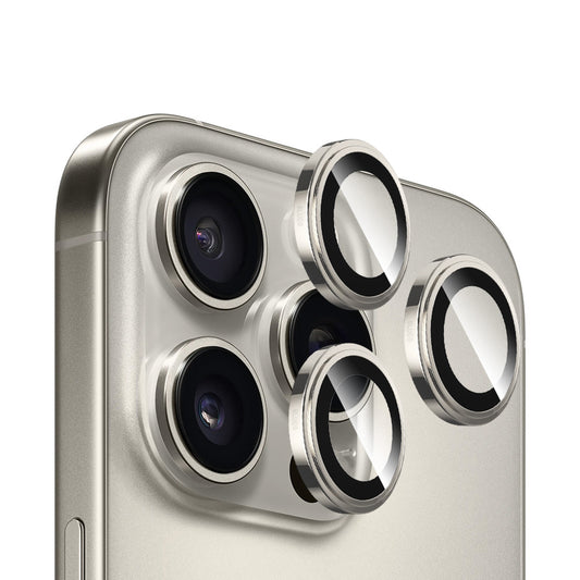 Skyddsfilm för bakre kamera Blueo Sapphire Crystal för Apple iPhone 16 Pro Max / 16 Pro, härdat glas, metallgrå