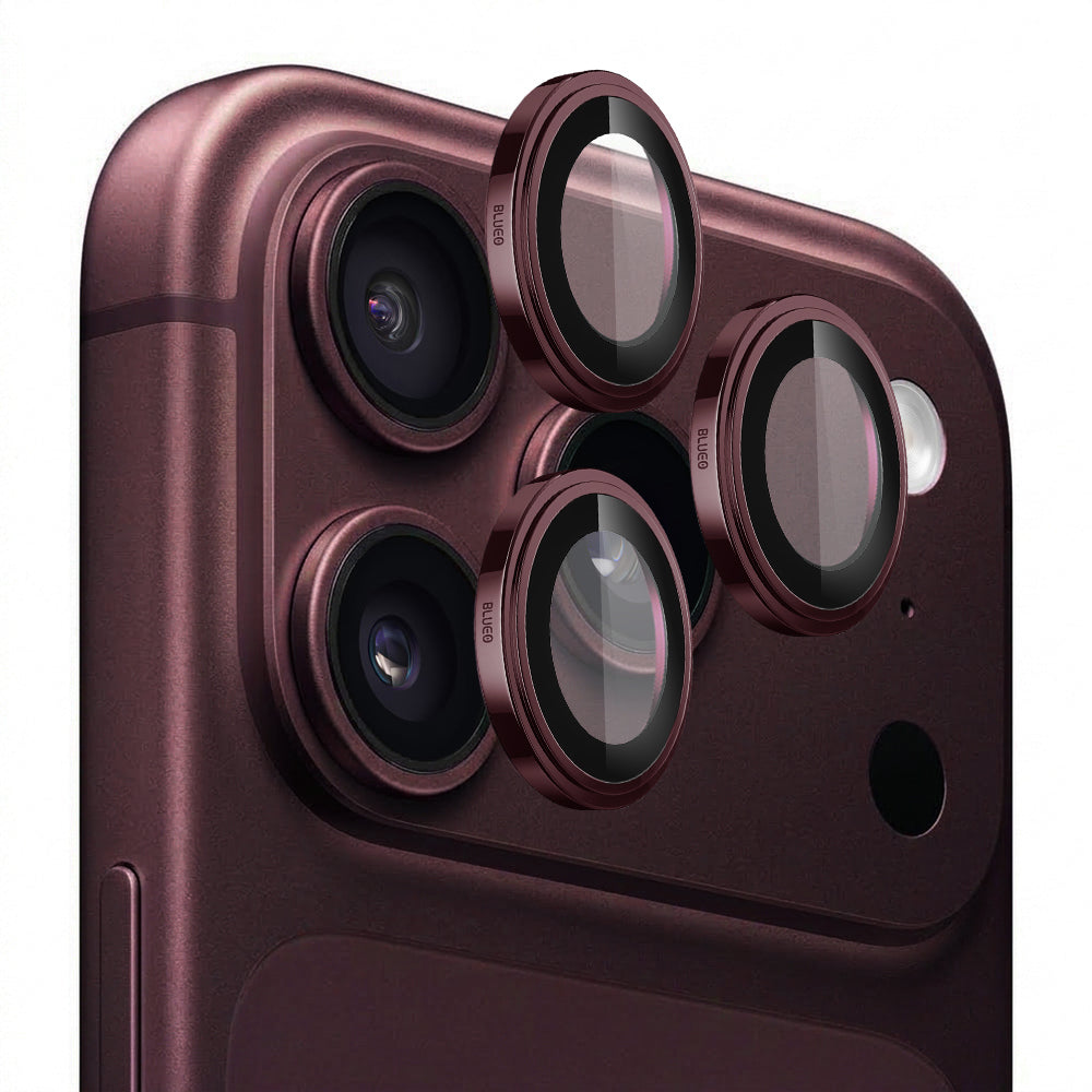 Blueo Sapphire Crystal-skyddsfilm för bakre kamera till Apple iPhone 18 Pro / 18 Pro Max, härdat glas, vinröd