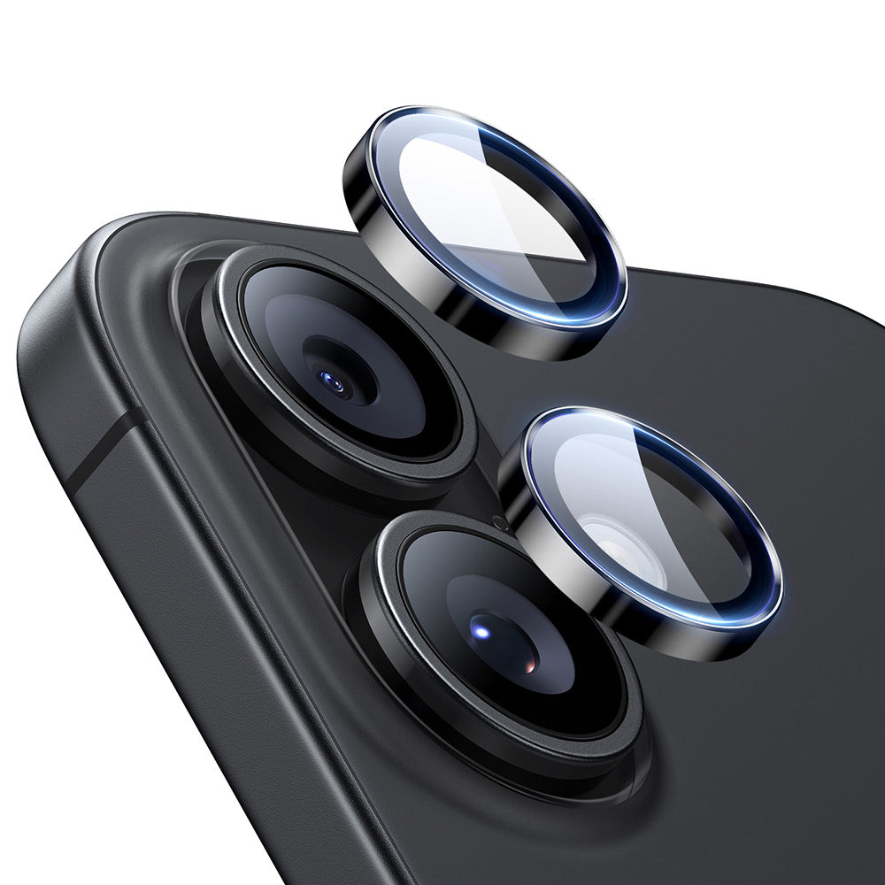 Skyddsfilm för bakre kameran ESR Armorite för Apple iPhone 17 / 16 Plus / 16, Härdat glas, Svart