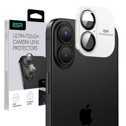 Skyddsfilm för bakre kameran ESR Armorite för Apple iPhone 17 / 16 Plus / 16, Härdat glas, Svart