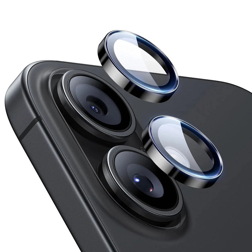 Skyddsfilm för bakre kamera ESR Armorite för Apple iPhone 17 / 16 Plus / 16, Härdat glas, Set med 2 stycken, Svart