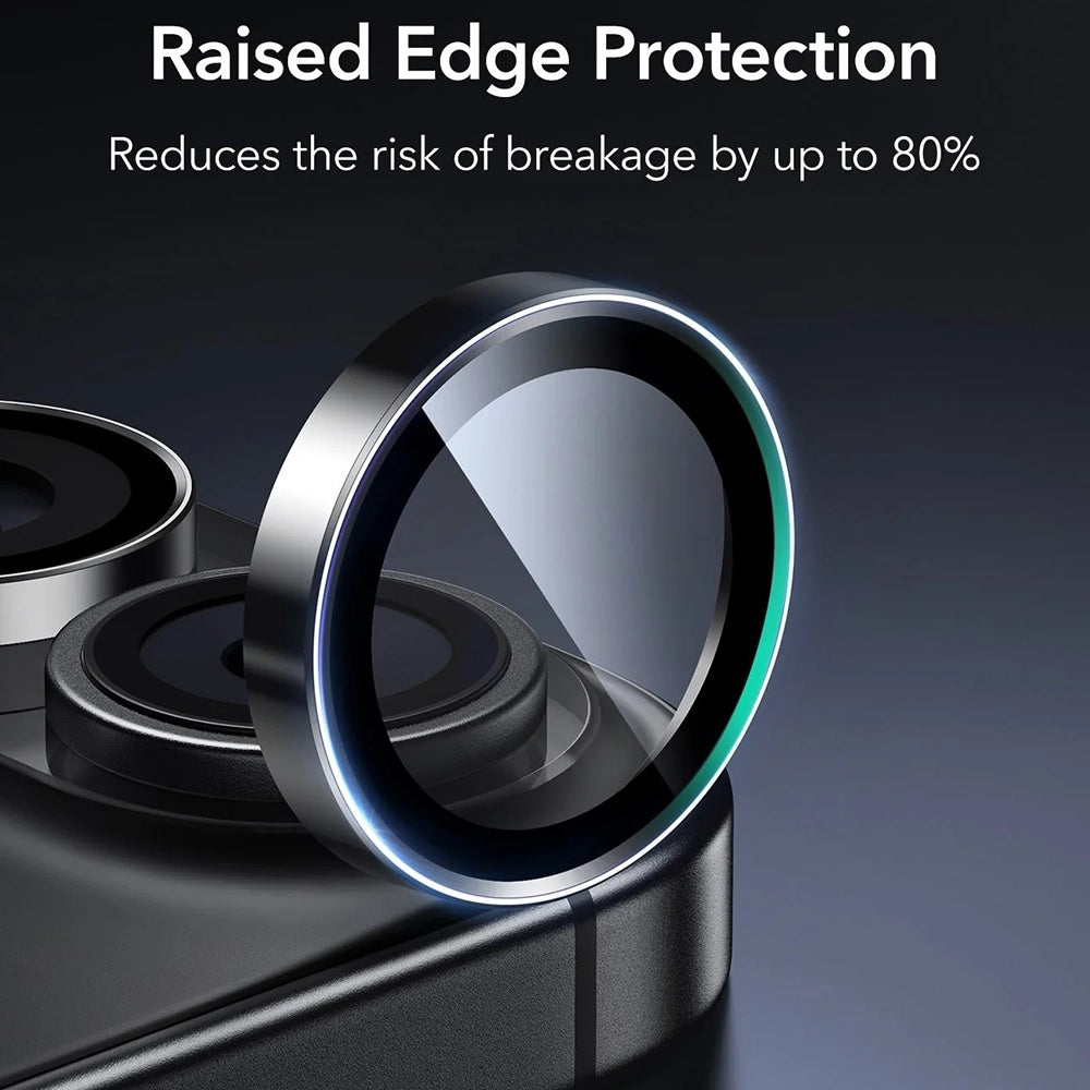 Skyddsfilm för bakre kamera ESR Armorite för Apple iPhone 17 / 16 Plus / 16, Härdat glas, Set med 2 stycken, Svart