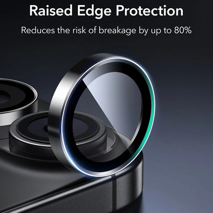 Skyddsfilm för bakre kamera ESR Armorite för Apple iPhone 17 / 16 Plus / 16, Härdat glas, Set med 2 stycken, Svart