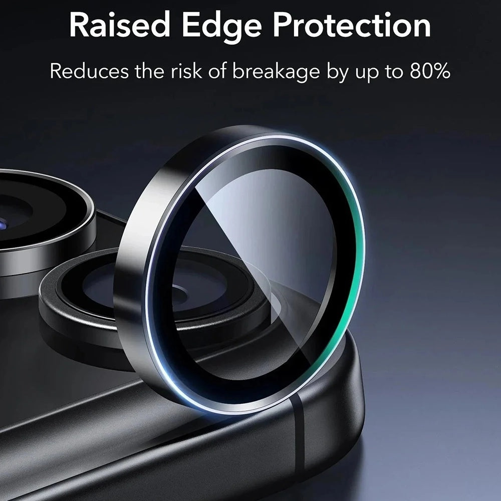 Skyddsfilm för bakre kamera ESR Armorite för Apple iPhone 17 Pro Max, Härdat glas, Set med 2 stycken, Svart
