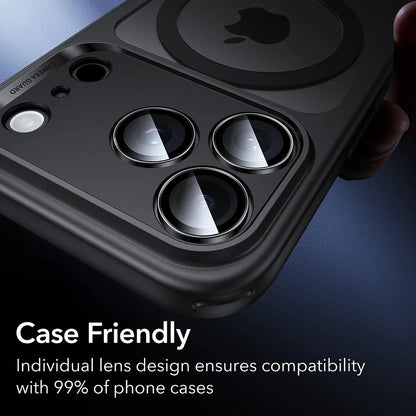 Skyddsfilm för bakre kamera ESR Armorite för Apple iPhone 17 Pro Max, Härdat glas, Set med 2 stycken, Svart