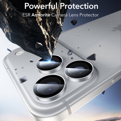 Skyddande bakre kameraskydd ESR Armorite för Apple iPhone 18 Pro / 18 Pro Max, härdat glas, silver
