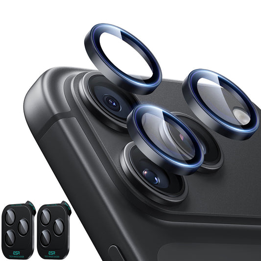 Skyddande bakre kameraskydd ESR Armorite för Apple iPhone 18 Pro / 18 Pro Max, härdat glas, set om 2 stycken, svart