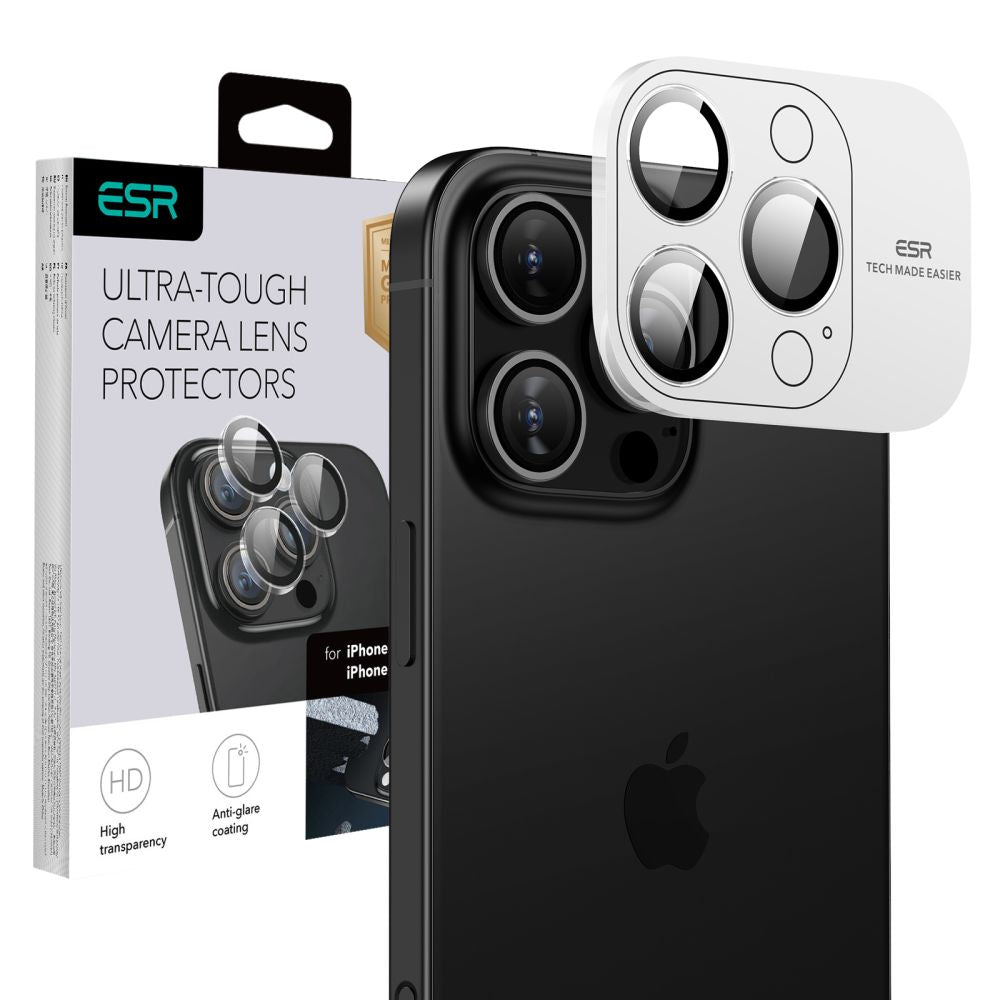 ESR Armorite bakre kameraskydd för Apple iPhone 18 Pro / 18 Pro Max, härdat glas, transparent