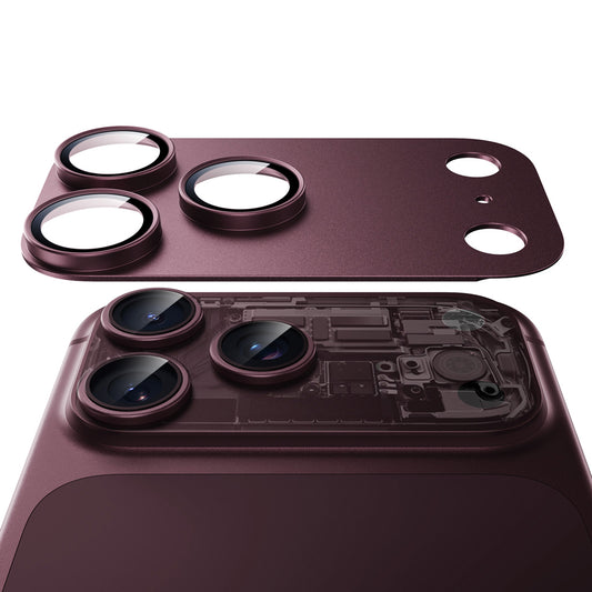 Skyddande film för bakre kamera ESR Armorite Pro för Apple iPhone 18 Pro, härdat glas, mörk vinröd