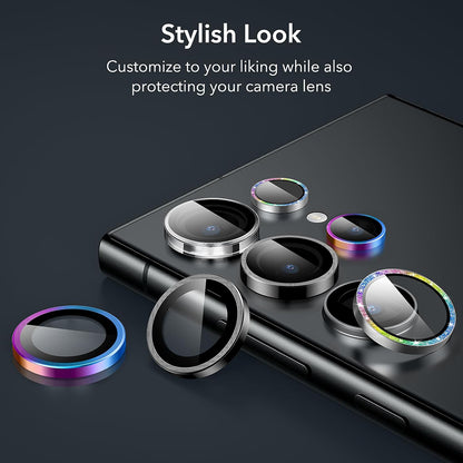Skyddsfilm för bakre kamera ESR för Samsung Galaxy S24 Ultra S928, Härdat glas, Set med 2 stycken, Svart