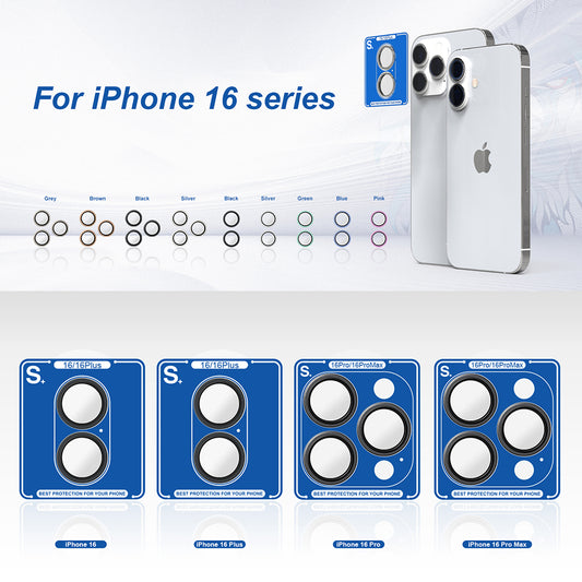 Skyddsfilm för bakre kamera Lito S+ för Apple iPhone 16 Pro Max / 16 Pro, härdat glas, silver